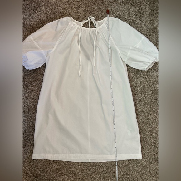 Banana Republic Cotton Open Back Mini Shirt Dress Crisp White Women’s XS Unique - Picture 6 of 9